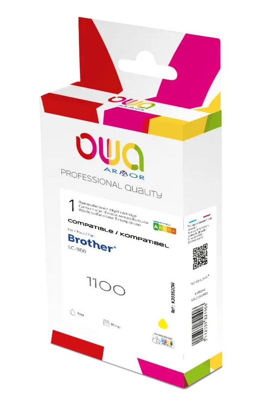 BROTHER LC1100 - Cartouche compatible - Jaune - Jet d’encre remanufacturé OWA