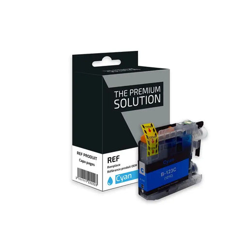 Brother LC121/LC123, Cartouche Cyan compatible - The Premium Solution