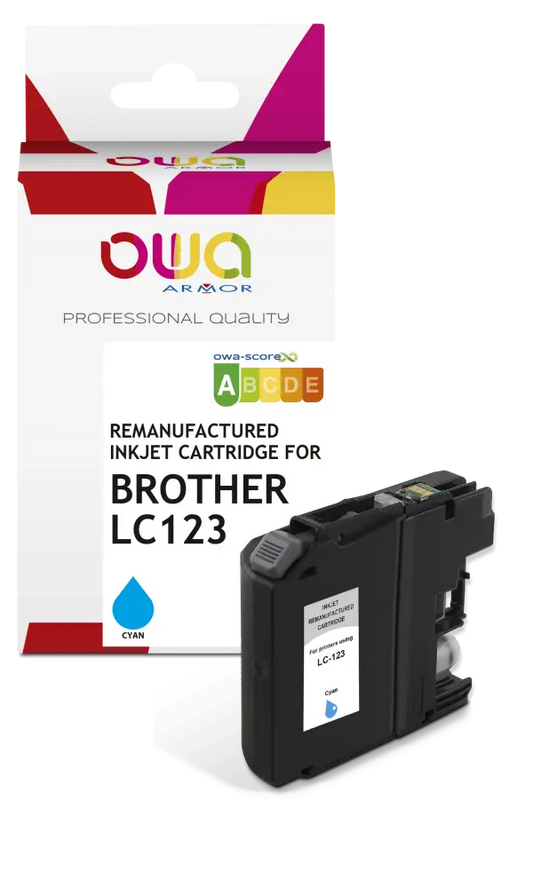 BROTHER LC123 - Cartouche compatible - Cyan - Jet d’encre remanufacturé OWA