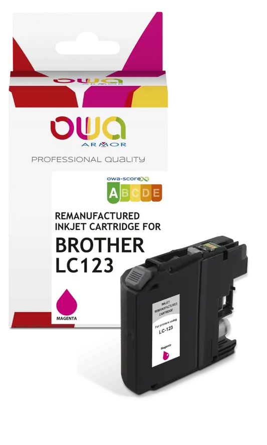 BROTHER LC123 - Cartouche compatible - Magenta - Jet d’encre remanufacturé OWA