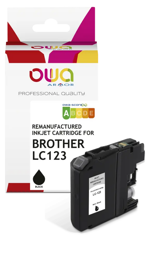BROTHER LC123 - Cartouche compatible - Noir - Jet d’encre remanufacturé OWA