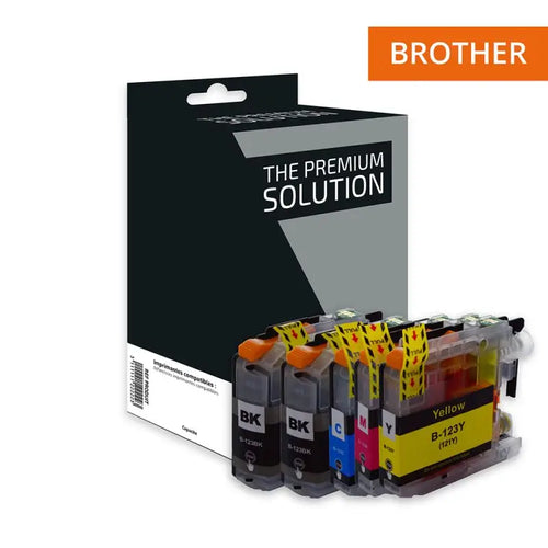 Brother LC123, Cartouche Pack 4 + 1 Offerte compatible - The Premium Solution