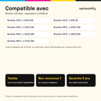 Imprimantes compatibles avec la cartouche Brother 129 Noir