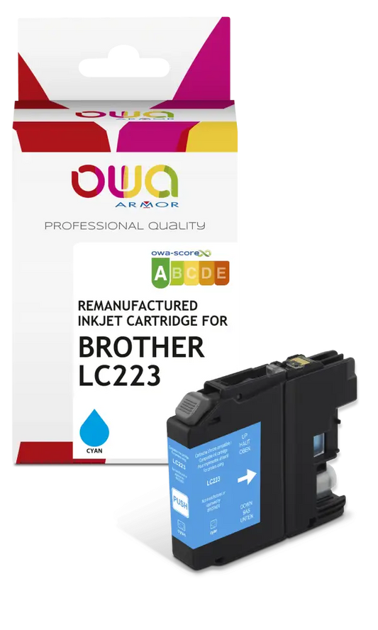 BROTHER LC223 - Cartouche compatible - Cyan - Jet d’encre remanufacturé OWA