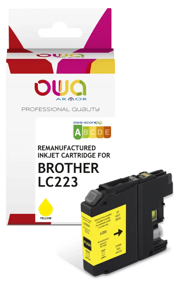 BROTHER LC223 - Cartouche compatible - Jaune - Jet d’encre remanufacturé OWA