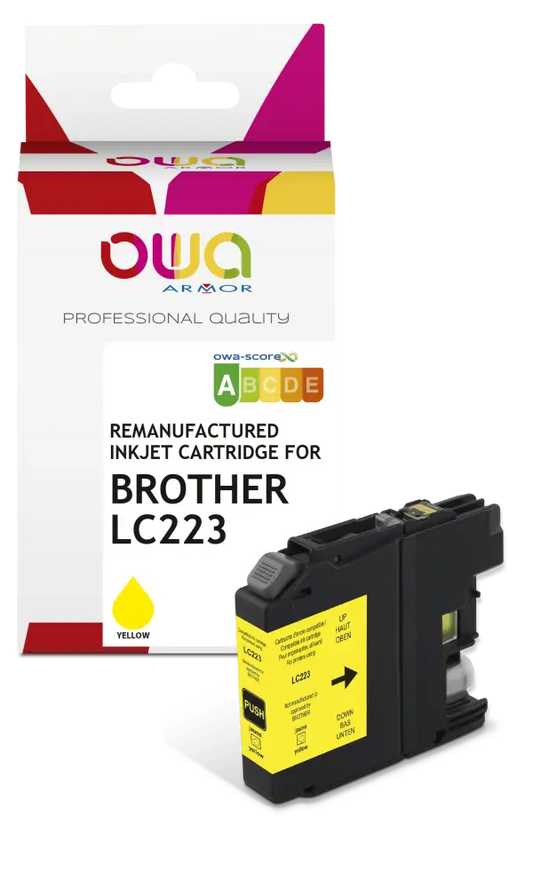 BROTHER LC223 - Cartouche compatible - Jaune - Jet d’encre remanufacturé OWA