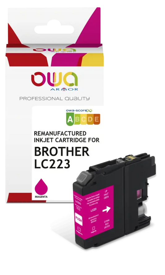 BROTHER LC223 - Cartouche compatible - Magenta - Jet d’encre remanufacturé OWA