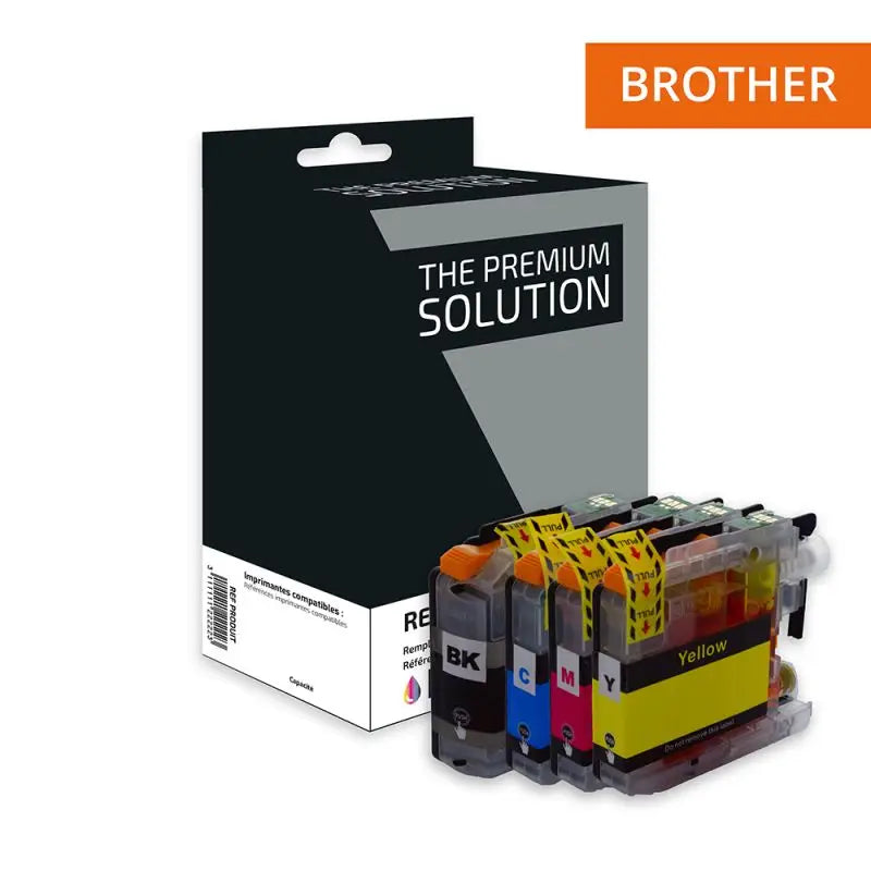 Brother 225/227 Cartouche Pack 4 Couleurs compatible équivalent à LC225 227