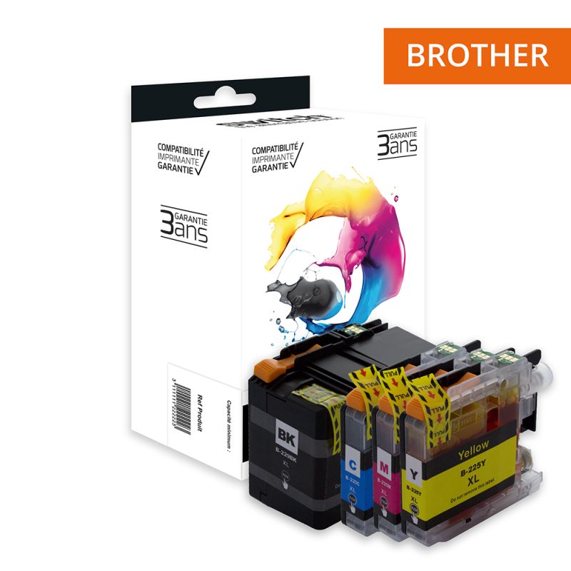 Brother LC225XL/LC229XL, Cartouche Pack 4 Couleurs compatible · Switch