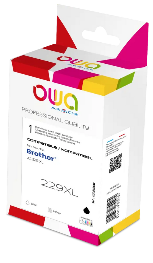 BROTHER LC229XL - Cartouche compatible - haute capacité - Noir - Jet d’encre remanufacturé OWA