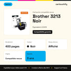 Brother 3213 Cartouche Noir compatible équivalent à LC3213 · Switch : caractéristiques