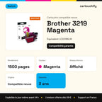 Brother 3219 Cartouche Magenta compatible équivalent à LC3219XLM · Switch : caractéristiques