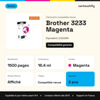 Brother 3233 Cartouche Magenta compatible équivalent à LC3233M · Switch : caractéristiques