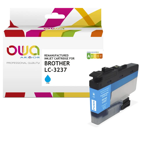 BROTHER LC3237 - Cartouche compatible - Cyan - Jet d’encre remanufacturé OWA