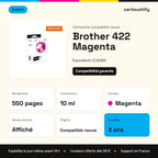 Brother 422 Cartouche Magenta compatible équivalent à LC422M · Switch : caractéristiques