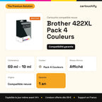 Brother 422XL Pack 4 Couleurs The Premium Solution : 69 ml - 19 ml, garantie 1 an