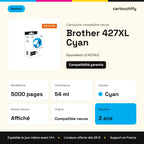 Brother 427XL Cartouche Cyan compatible équivalent à LC427XLC · Switch : caractéristiques
