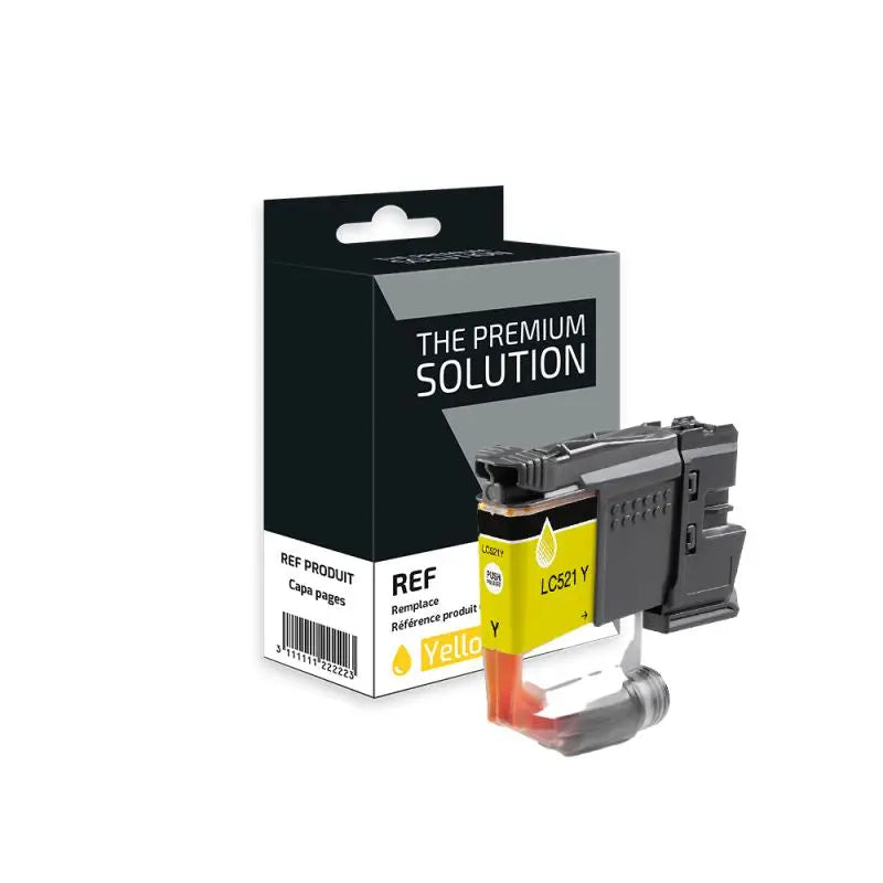 Brother LC521VAL, Cartouche Jaune compatible - The Premium Solution