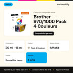 Brother 970/1000 Cartouche Pack 4 Couleurs compatible équivalent à LC970, LC1000 · Switch : caractéristiques