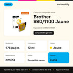 Brother 980/1100 Cartouche Jaune compatible équivalent à LC980, LC1100Y · Switch : caractéristiques