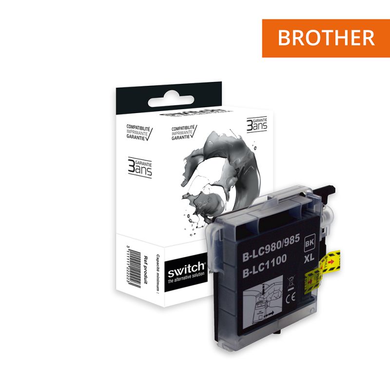 Brother LC980/LC1100, Cartouche Noir compatible · Switch