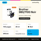 Brother 980/1100 Cartouche Noir compatible équivalent à LC980, LC1100B · Switch : caractéristiques