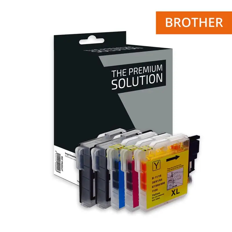 Brother LC980/LC1100, Cartouche Pack 4 + 1 Offerte compatible - The Premium Solution