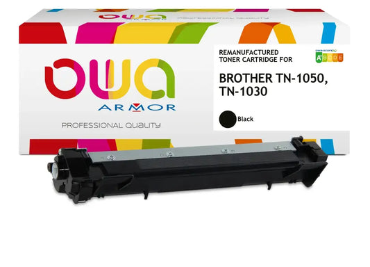 BROTHER TN-1050 TN-1030 - Cartouche laser compatible - Noir - Toner remanufacturé OWA