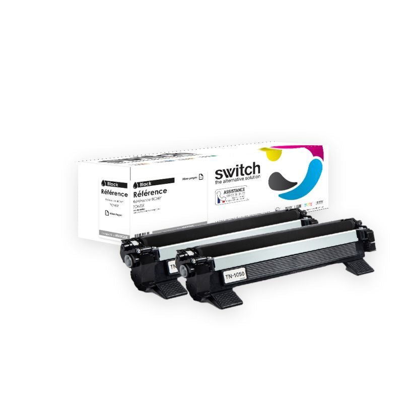 Brother TN-1050 TN-1030, Toner Pack 2 Noir compatible · Switch
