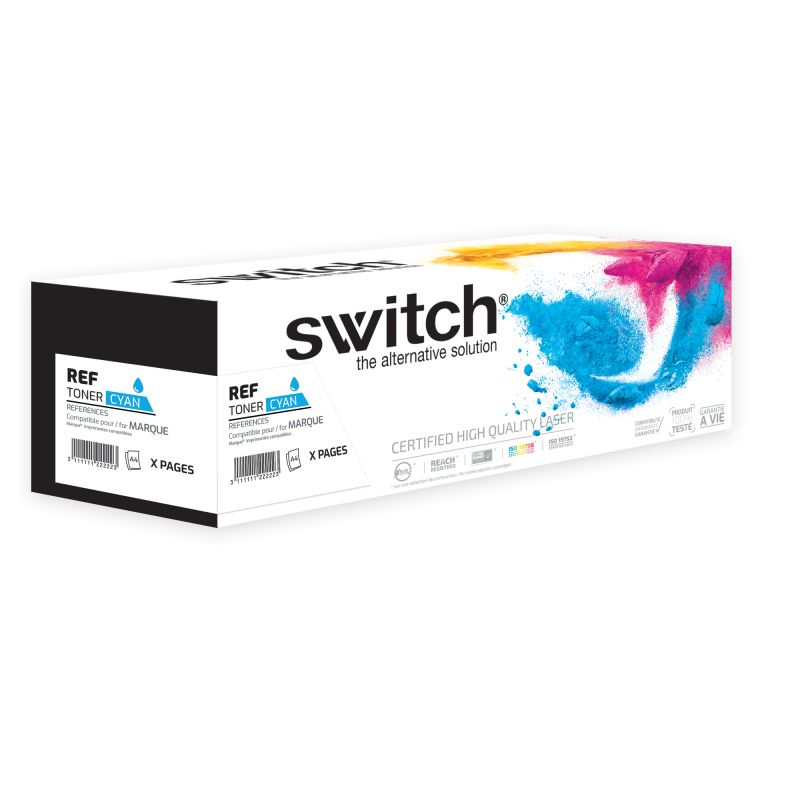 Toner Switch pour Brother TN-115 - 135 - 155 - 175 - 195 Cyan