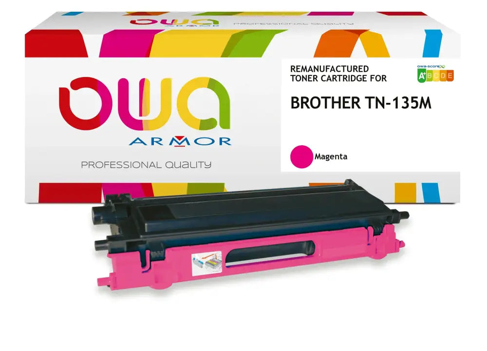 BROTHER TN-135M - Cartouche laser compatible - haute capacité - Magenta - Toner remanufacturé OWA