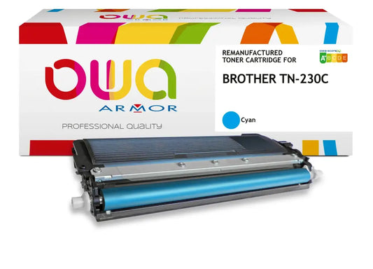BROTHER TN-230C - Cartouche laser compatible - Cyan - Toner remanufacturé OWA