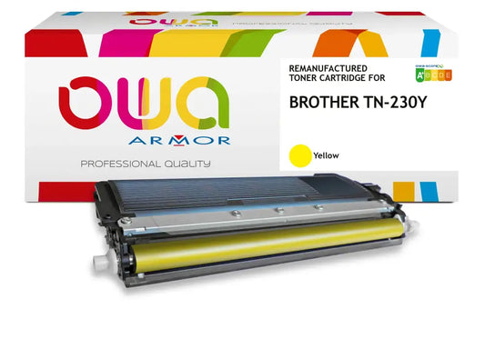 BROTHER TN-230Y - Cartouche laser compatible - Jaune - Toner remanufacturé OWA
