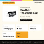 Brother TN-2420 Toner Noir remanufacturé : caractéristiques