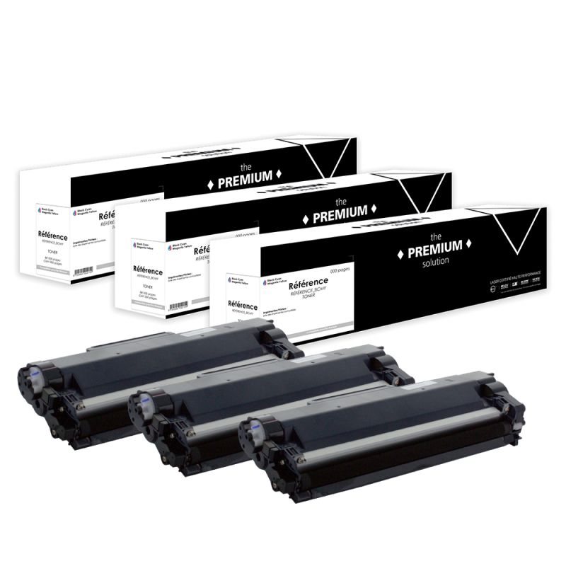 Cartouche laser compatible Brother TN-2420 Noir Pack 3 Noir