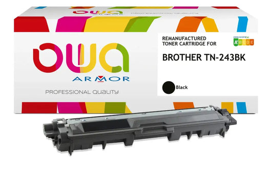 BROTHER TN-243BK - Cartouche laser compatible - Noir - Toner remanufacturé OWA