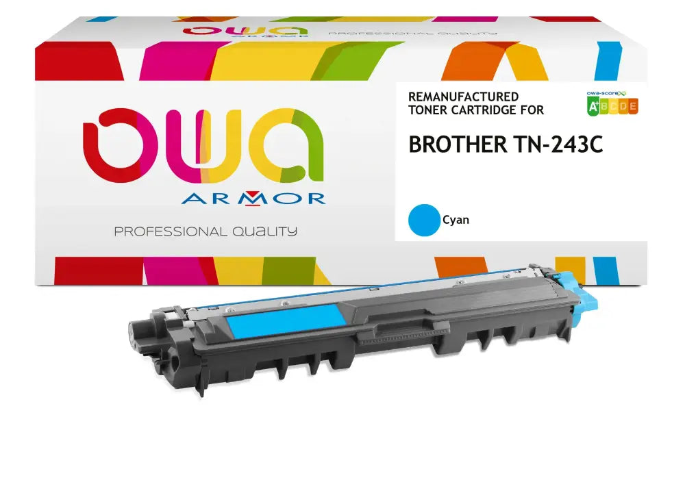 BROTHER TN-243C - Cartouche laser compatible - Cyan - Toner remanufacturé OWA