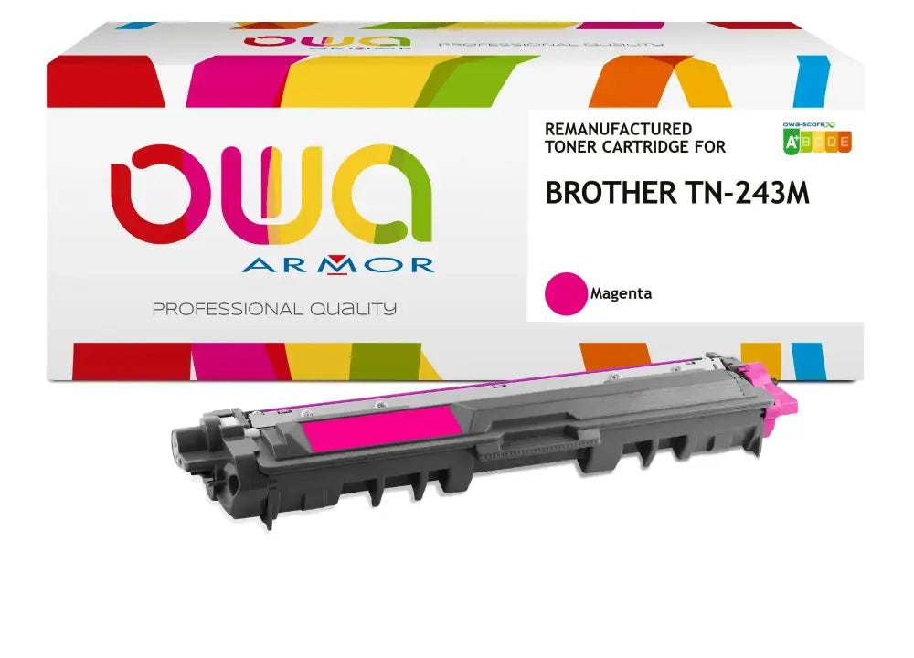 BROTHER TN-243M - Cartouche laser compatible - Magenta - Toner remanufacturé OWA