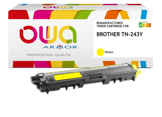 BROTHER TN-243Y - Cartouche laser compatible - Jaune - Toner remanufacturé OWA