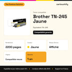 Brother TN-245 Jaune The Premium Solution : rendement 2200 pages, garantie 1 an