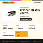 Brother TN-245 Jaune The Premium Solution : rendement 2200 pages, garantie 1 an