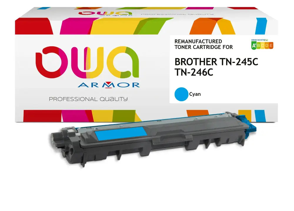 BROTHER TN-245C TN-246C - Cartouche laser compatible - haute capacité - Cyan - Toner remanufacturé OWA