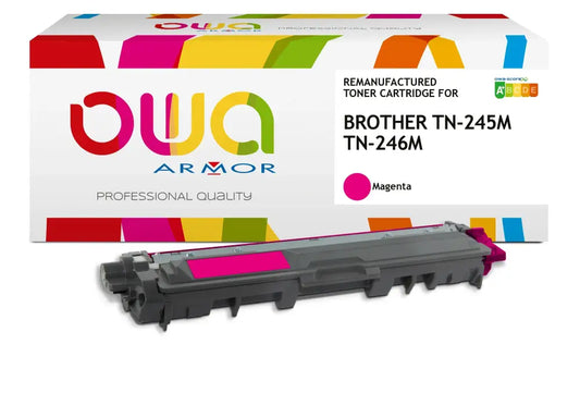 BROTHER TN-245M TN-246M - Cartouche laser compatible - haute capacité - Magenta - Toner remanufacturé OWA