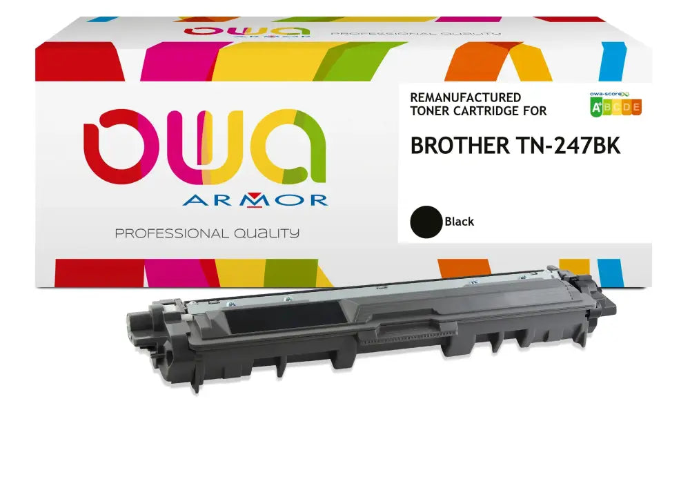 BROTHER TN-247BK - Cartouche laser compatible - haute capacité - Noir - Toner remanufacturé OWA