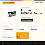 Brother TN248XL Toner Jaune remanufacturé équivalent à TN248XLY : caractéristiques