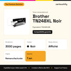 Brother TN248XL Toner Noir remanufacturé équivalent à TN248XLBK : caractéristiques