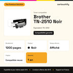 Brother TN-2510 Toner Noir compatible : caractéristiques