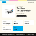Brother TN-2510 Toner Noir compatible · Switch : caractéristiques