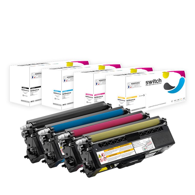 Brother TN-320 TN-325, Toner Pack 4 Couleurs compatible · Switch