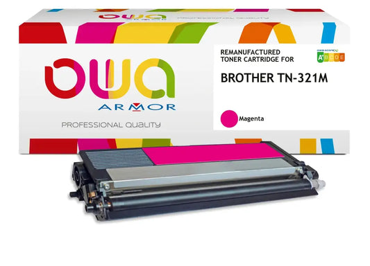 BROTHER TN-321M - Cartouche laser compatible - Magenta - Toner remanufacturé OWA
